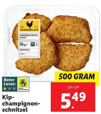 Lidl Kip champignon schnitzel aanbieding