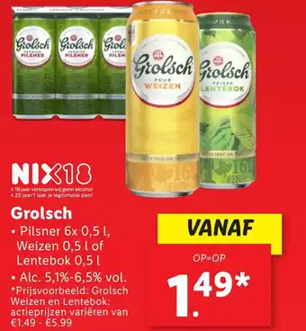 Lidl Grolsch aanbieding