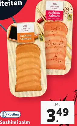 Lidl Sashimi zalm aanbieding