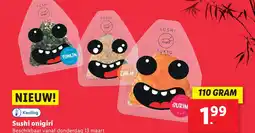 Lidl Sushi onigiri aanbieding