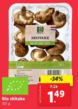 Lidl Bio shitake aanbieding