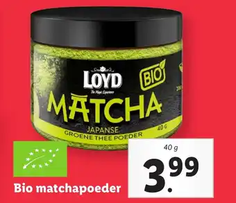 Lidl Bio matchapoeder aanbieding