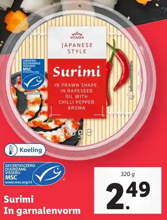 Lidl Surimi In garnalenvorm aanbieding