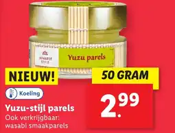 Lidl Yuzu stijl parels aanbieding