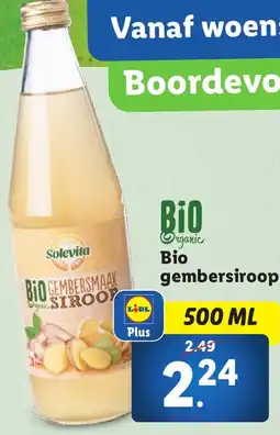 Lidl Bio gembersiroop aanbieding