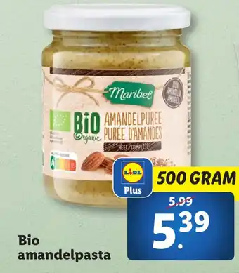 Lidl Bio amandelpasta aanbieding