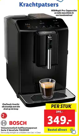 Lidl Volautomatisch koffiezetapparaat Serie 2 VeroCafe TIE20109 aanbieding