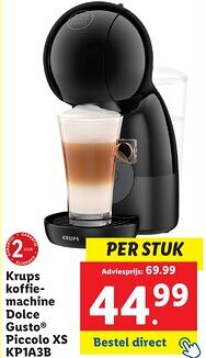 Lidl Krups koffie machine Dolce Gusto Piccolo XS KP1A3B aanbieding