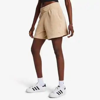 Foot Locker Adidas Essentials Dames Korte Broeken - Beige - Maat: 34/XS - Katoen French Terry - Foot Locker aanbieding