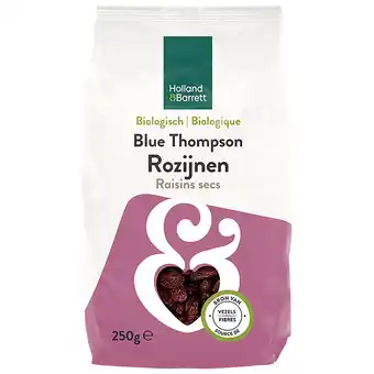 Holland & Barrett Holland & Barrett Biologische Blue Thompson Rozijnen - 250g aanbieding