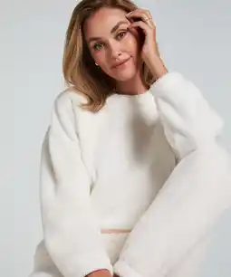 Hunkemoller Hunkemöller Top Fleece Snuggle Wit aanbieding