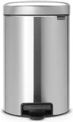 Amazon Brabantia NewIcon Prullenbak 12L - Kunststof Binnenemmer - Matt Steel aanbieding