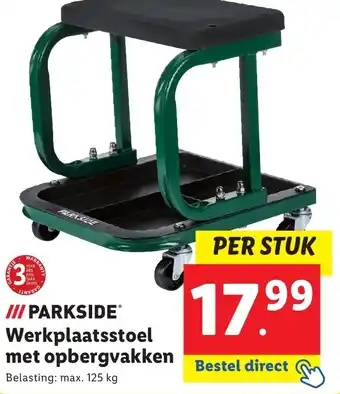 Lidl met opbergvakken Bestel direct Werkplaatsstoel aanbieding