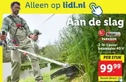 Lidl 2 in 1 accu bosmaaier 40 V aanbieding