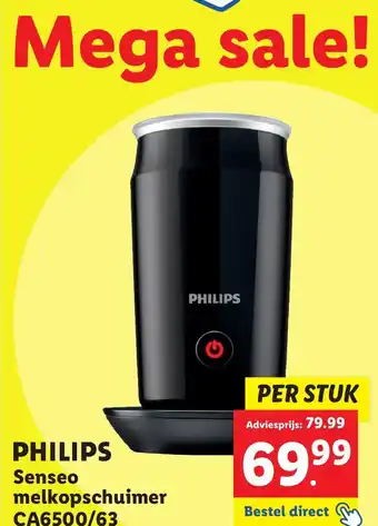 Lidl Philips senseo melkopschuimer ca6500/63 aanbieding