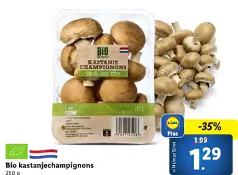 Lidl Bio kastanjechampignons aanbieding