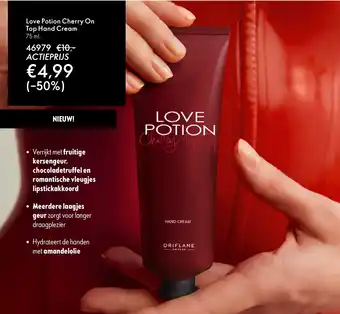 Oriflame Love potion cherry on top hand cream aanbieding