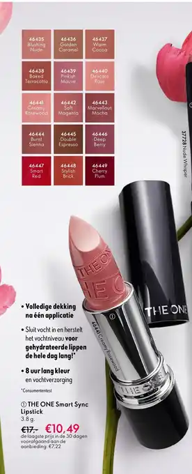 Oriflame The one smart sync lipstick aanbieding