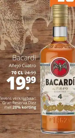 Mitra Bacardi Añejo Cuatro aanbieding