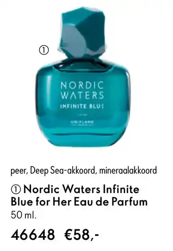 Oriflame Nordic waters infinite blue for her eau de parfum aanbieding