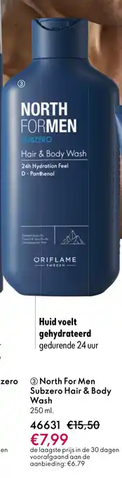 Oriflame North for men subzero hair & body wash aanbieding