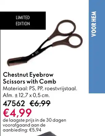 Oriflame Chestnut eyebrow scissors with comb aanbieding