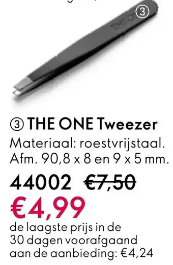 Oriflame The one tweezer aanbieding