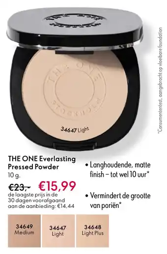 Oriflame The one everlasting pressed powder aanbieding