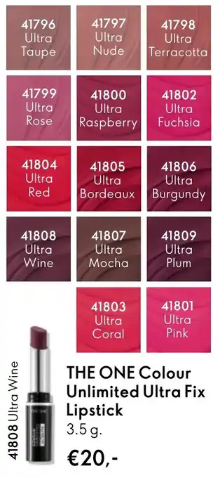 Oriflame The one colour unlimited ultra fix lipstick aanbieding