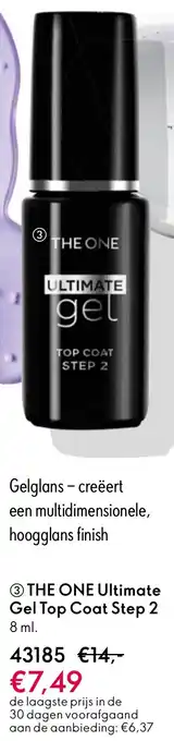 Oriflame The one ultimate gel top coat step 2 aanbieding