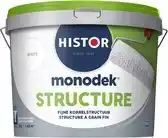 Bol.com Histor Monodek Structure Muurverf Mat - Dekt in 1 Laag - Camoufleert Oneffenheden - 10L - Wit aanbieding