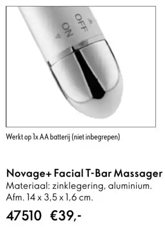 Oriflame Novage+ Facial T-Bar Massager aanbieding