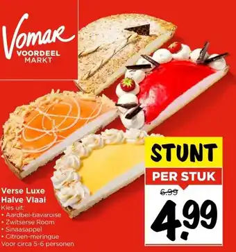 Vomar Voordeelmarkt Verse Luxe Halve Vlaai aanbieding