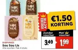 Vomar Voordeelmarkt DIEPVRIES Sou Sou IJs aanbieding