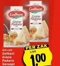 Vomar Voordeelmarkt OP=OP Galbani Grana Padano  Geraspt Zak 60 gram aanbieding