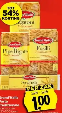 Vomar Voordeelmarkt Grand'Italia Pasta Tradizionale aanbieding