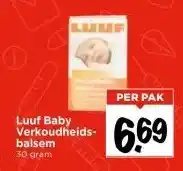 Vomar Voordeelmarkt Luuf Baby Verkoudheids- balsem 30 gram aanbieding