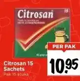 Vomar Voordeelmarkt Citrosan 15 Sachets Pak 15 stuks aanbieding