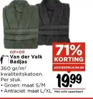 Vomar Voordeelmarkt OP=OP Van der Valk Badjas aanbieding