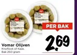 Vomar Voordeelmarkt Vomar Olijven Knoflook of Kaas. Bak 260 gram aanbieding