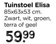 Xenos Tuinstoel Elisa - wit - 85x63x53 cm aanbieding