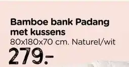 Xenos Bamboe bank Padang - 3-zits - 80x180x70 cm aanbieding