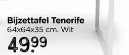 Xenos Bijzettafel Tenerife - wit - ø64x35 cm aanbieding