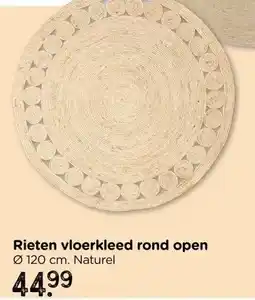 Xenos Vloerkleed riet - rond - ⌀120 cm aanbieding