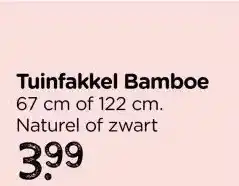 Xenos Tuinfakkel bamboe - naturel - 67 cm aanbieding