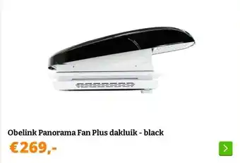 Obelink Obelink Panorama Fan Plus dakluik  black aanbieding