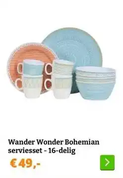 Obelink Wander Wonder Bohemian serviesset - 16-delig aanbieding