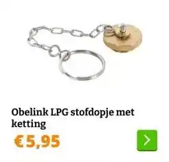 Obelink Obelink LPG stofdopje met ketting aanbieding