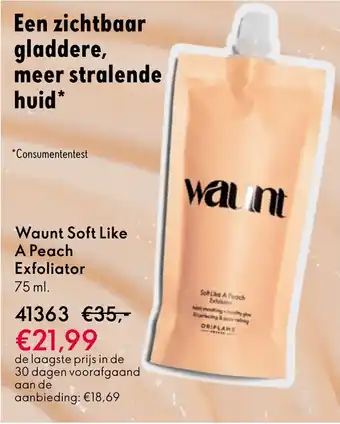 Oriflame Waunt Soft Like A Peach Exfoliator aanbieding