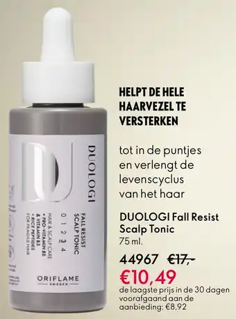 Oriflame DUOLOGI Fall Resist Scalp Tonic aanbieding